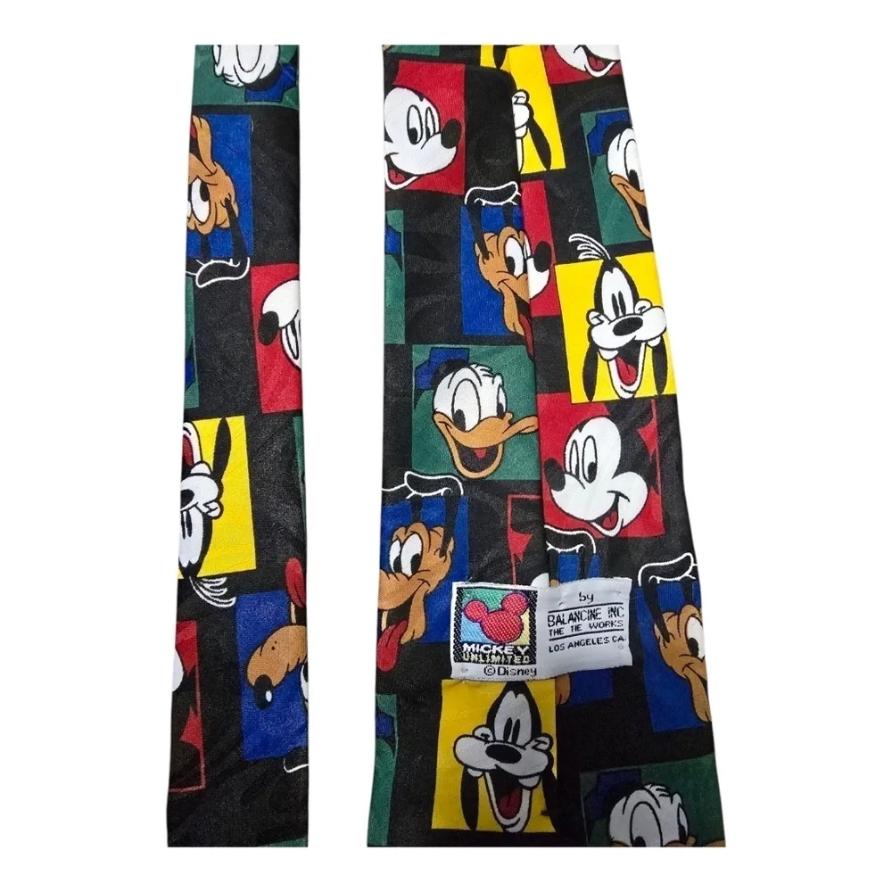 Mickey Unlimited Necktie By Balancine Inc 100% Polyester Classis Cartoon Donald